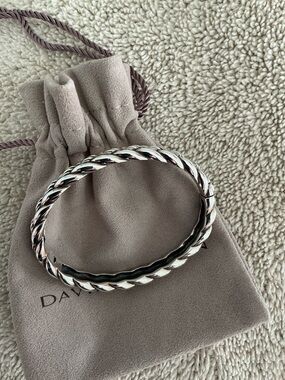 David Yurman Silver Woven Cable Bracelet